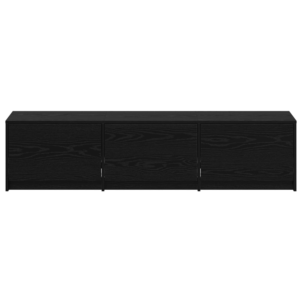 TV-Schränk Schwarz Eichen-Optik 165 x 34 x 40 cm Holzwerkstoff