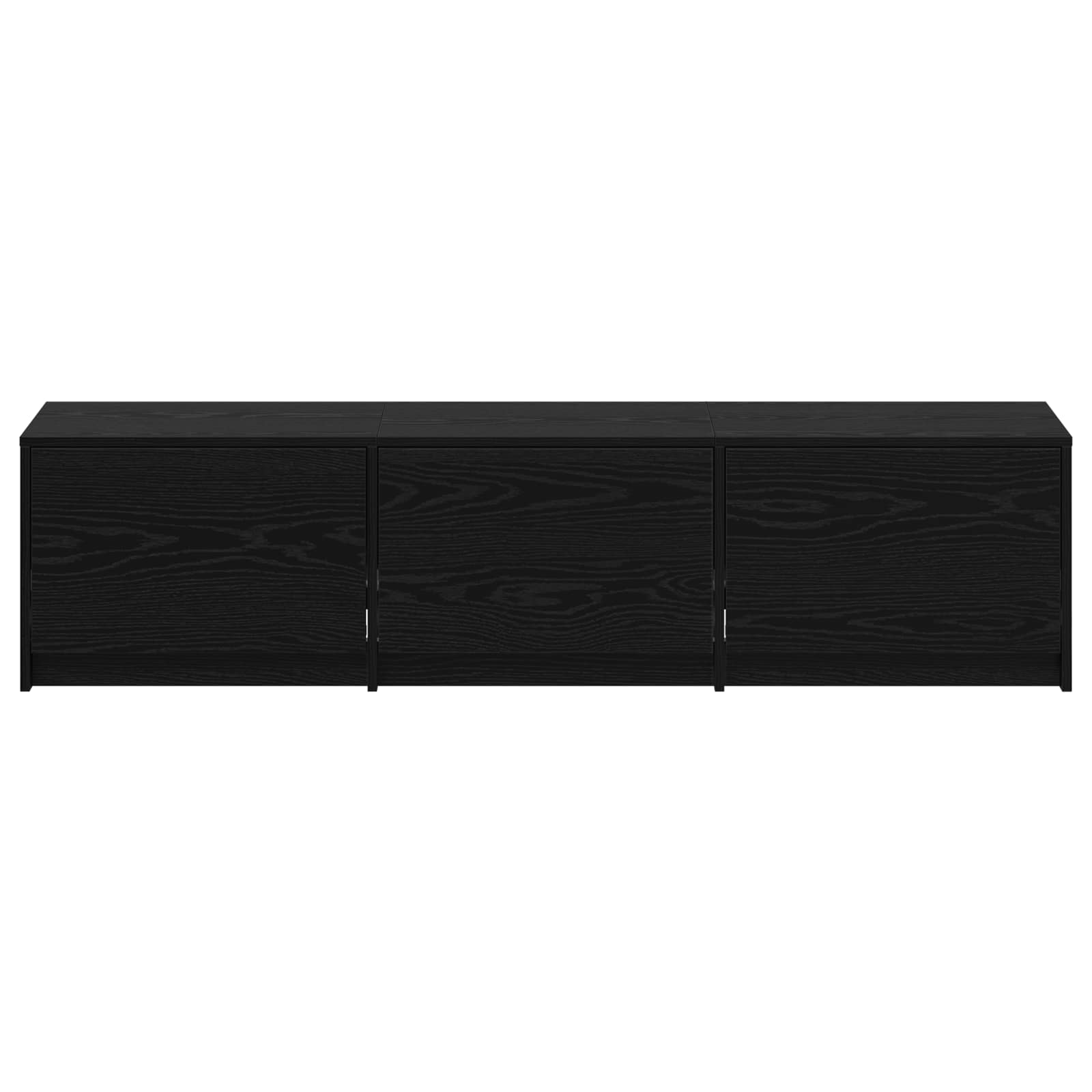 TV-Schränk Schwarz Eichen-Optik 165 x 34 x 40 cm Holzwerkstoff