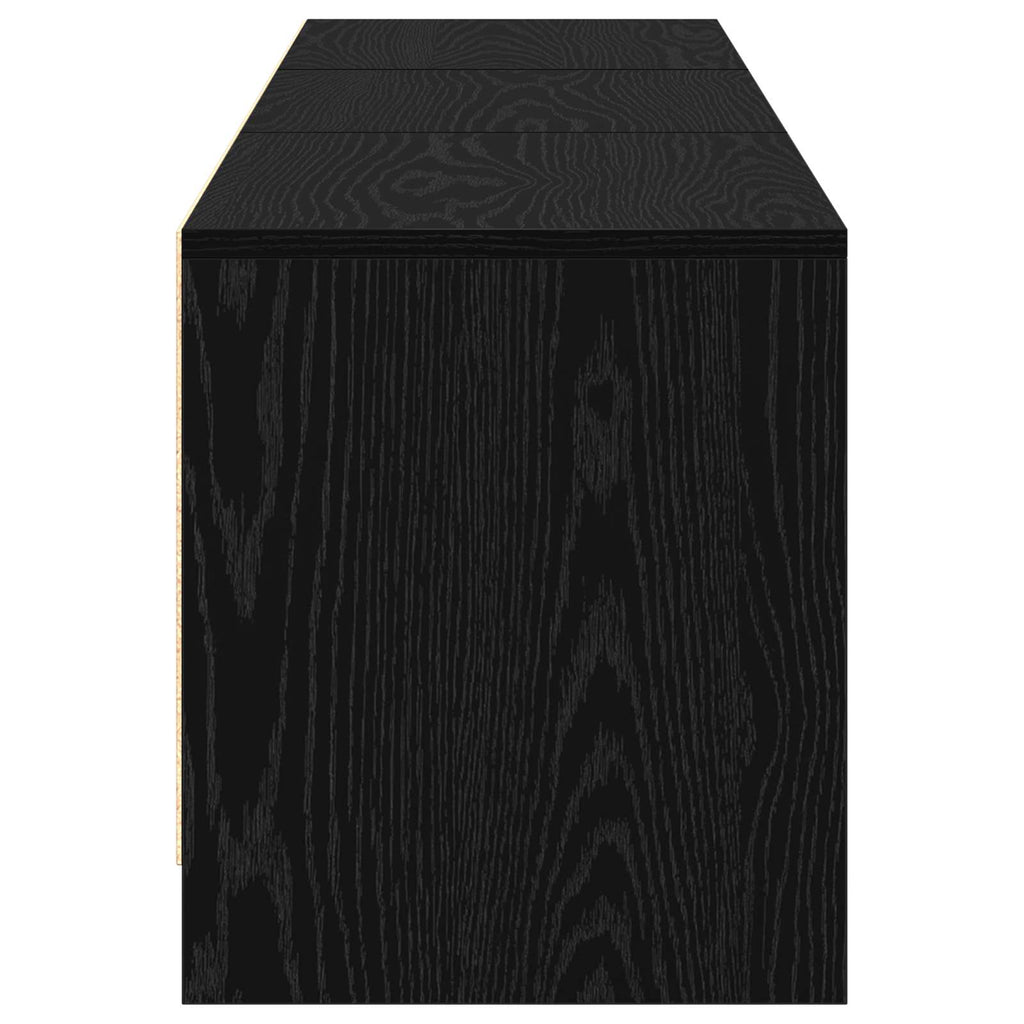 TV-Schränk Schwarz Eichen-Optik 165 x 34 x 40 cm Holzwerkstoff