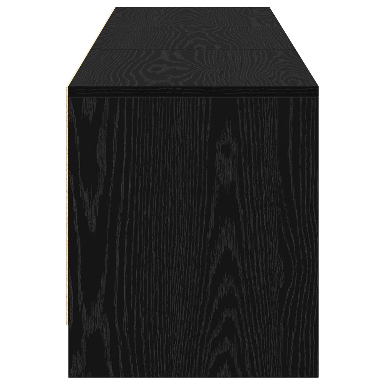 TV-Schränk Schwarz Eichen-Optik 165 x 34 x 40 cm Holzwerkstoff