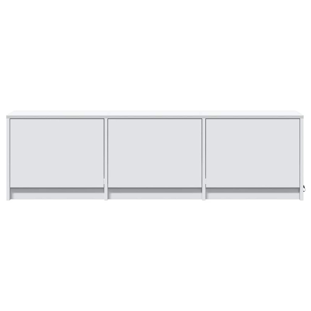 TV-Schränk mit LED Weiß 140 x 34 x 40 cm Holzwerkstoff