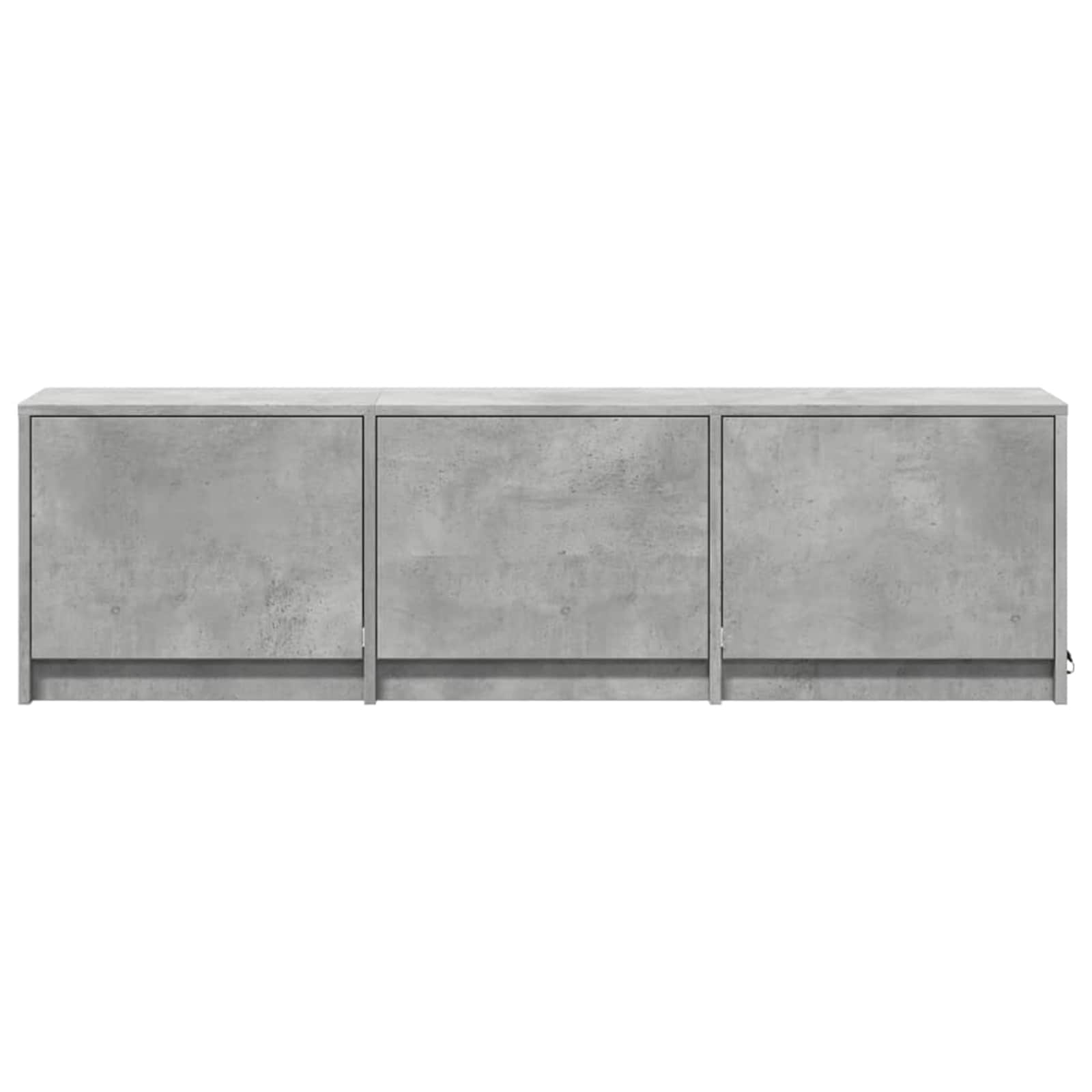 TV-Schränk mit LED Beton 140 x 34 x 40 cm Holzwerkstoff