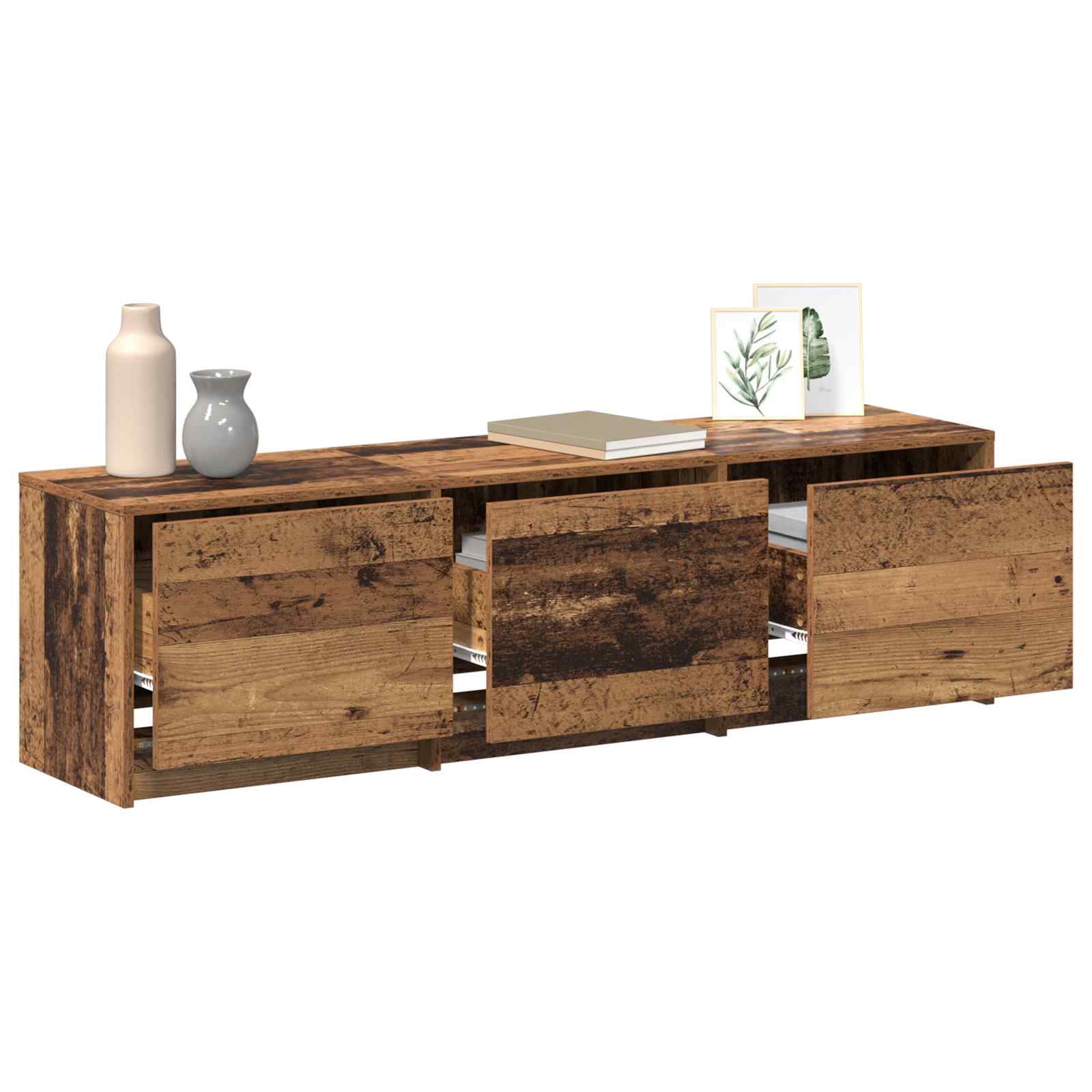 TV-Schränk 140 x 34 x 40 cm Altholz Holzwerkstoff