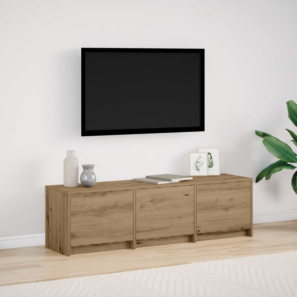 TV-Schränk mit LED Artisan-Eiche 140 x 34 x 40 cm Holzwerkstoff