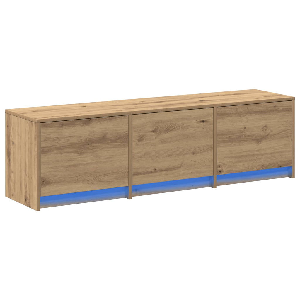 TV-Schränk mit LED Artisan-Eiche 140 x 34 x 40 cm Holzwerkstoff