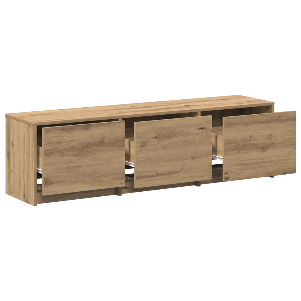 TV-Schränk mit LED Artisan-Eiche 140 x 34 x 40 cm Holzwerkstoff
