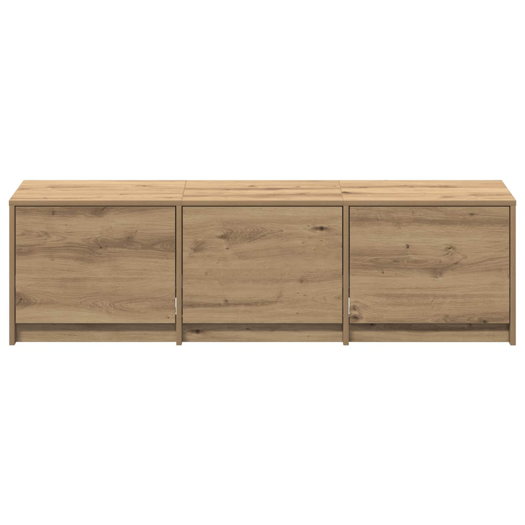 TV-Schränk mit LED Artisan-Eiche 140 x 34 x 40 cm Holzwerkstoff