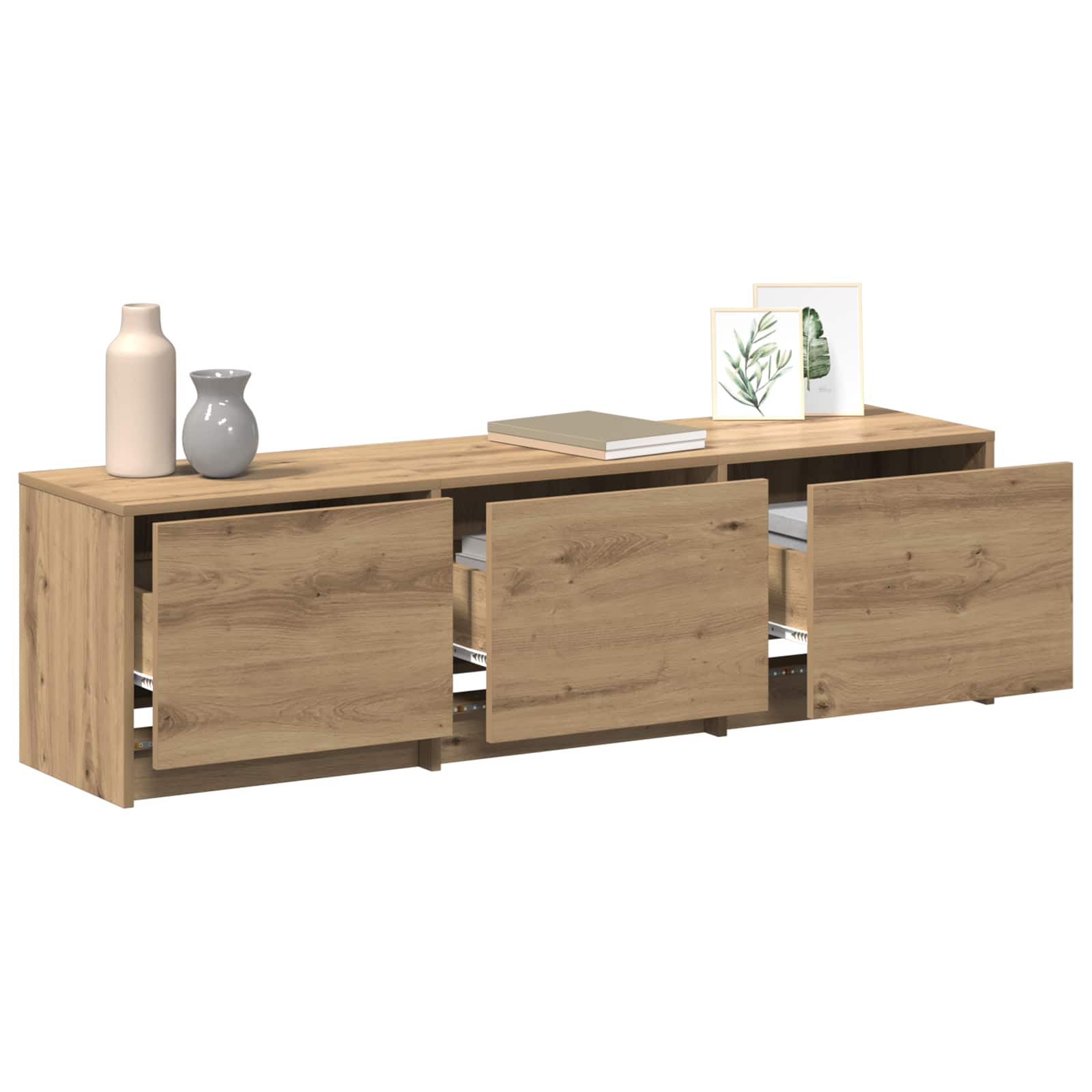 TV-Schränk mit LED Artisan-Eiche 140 x 34 x 40 cm Holzwerkstoff