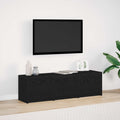 TV-Schränk Schwarz Eichen-Optik 140 x 34 x 40 cm Holzwerkstoff