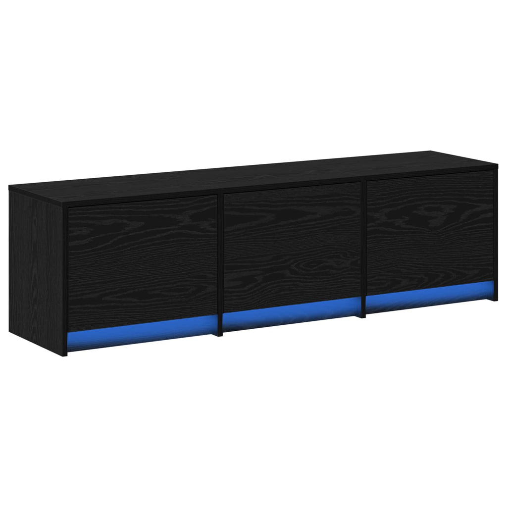 TV-Schränk Schwarz Eichen-Optik 140 x 34 x 40 cm Holzwerkstoff