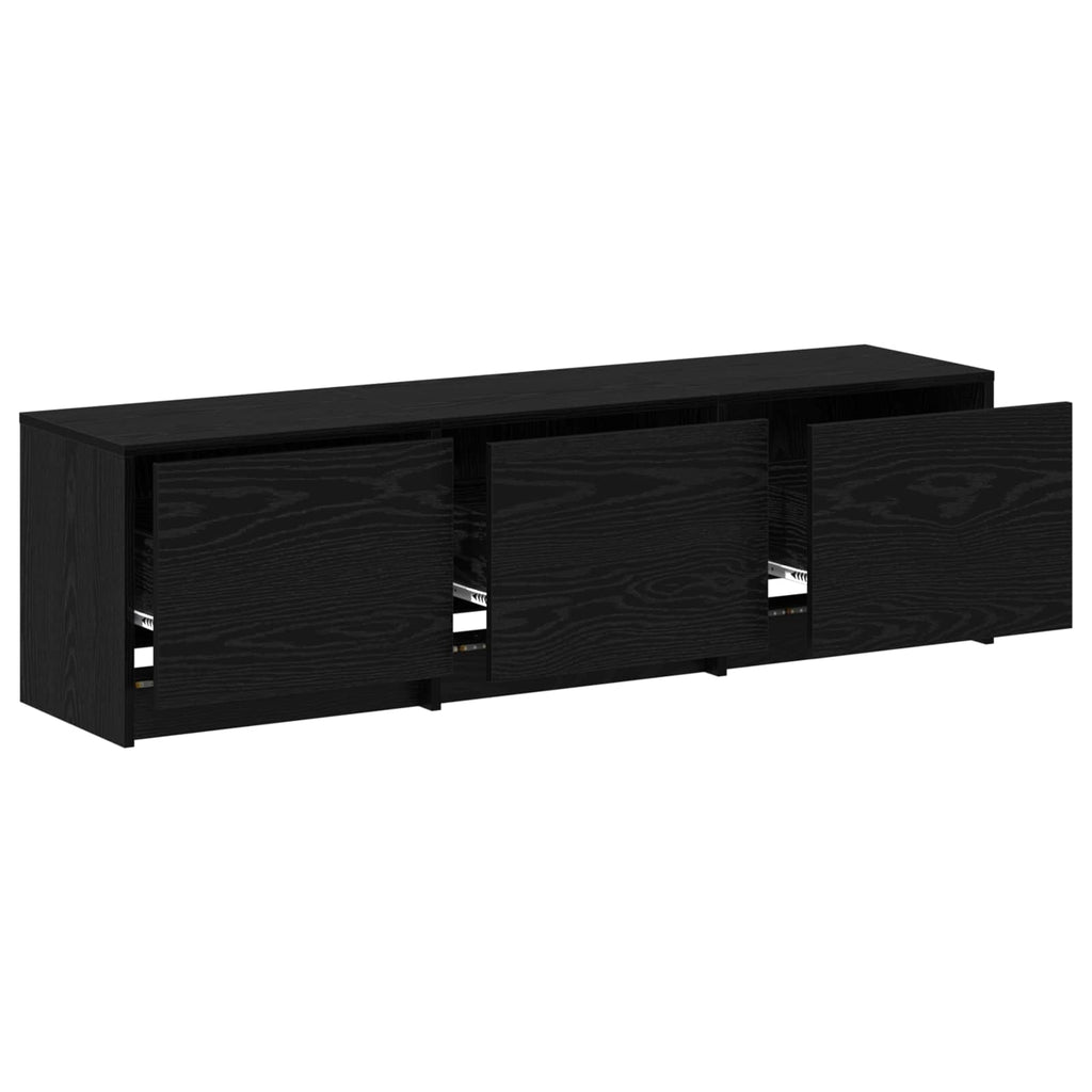 TV-Schränk Schwarz Eichen-Optik 140 x 34 x 40 cm Holzwerkstoff