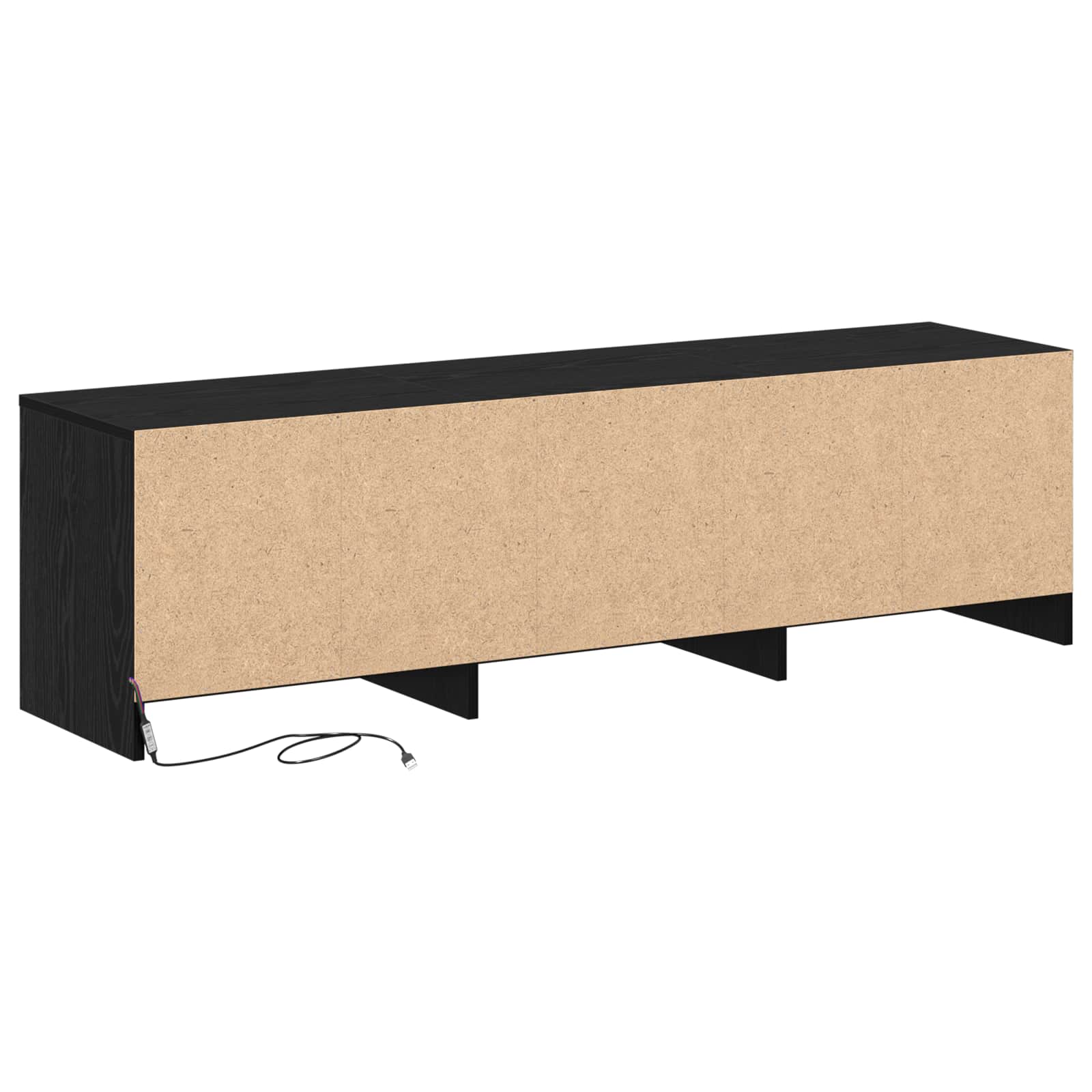 TV-Schränk Schwarz Eichen-Optik 140 x 34 x 40 cm Holzwerkstoff