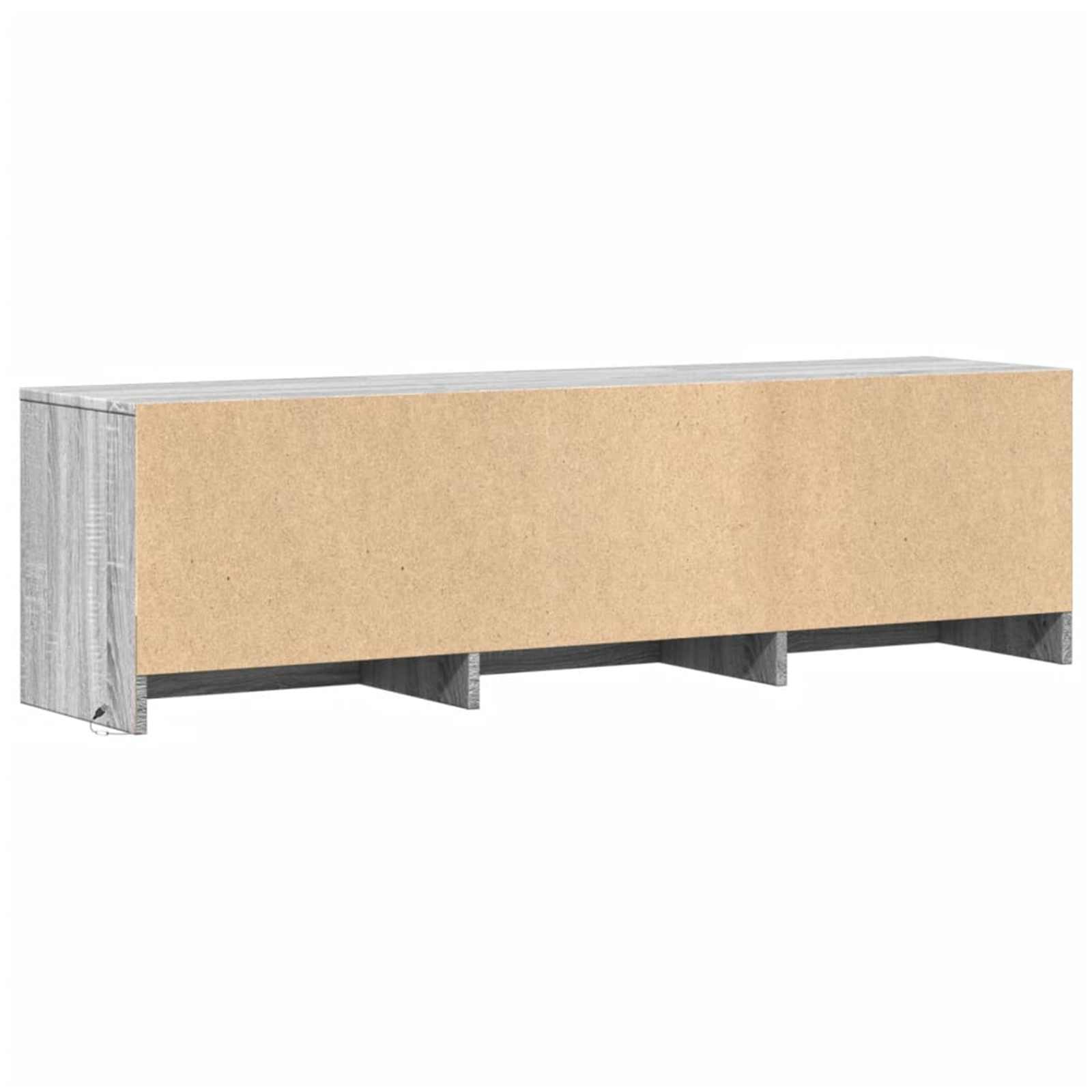 TV-Schränk mit LED Graues Sonoma 140 x 34 x 40 cm Holzwerkstoff