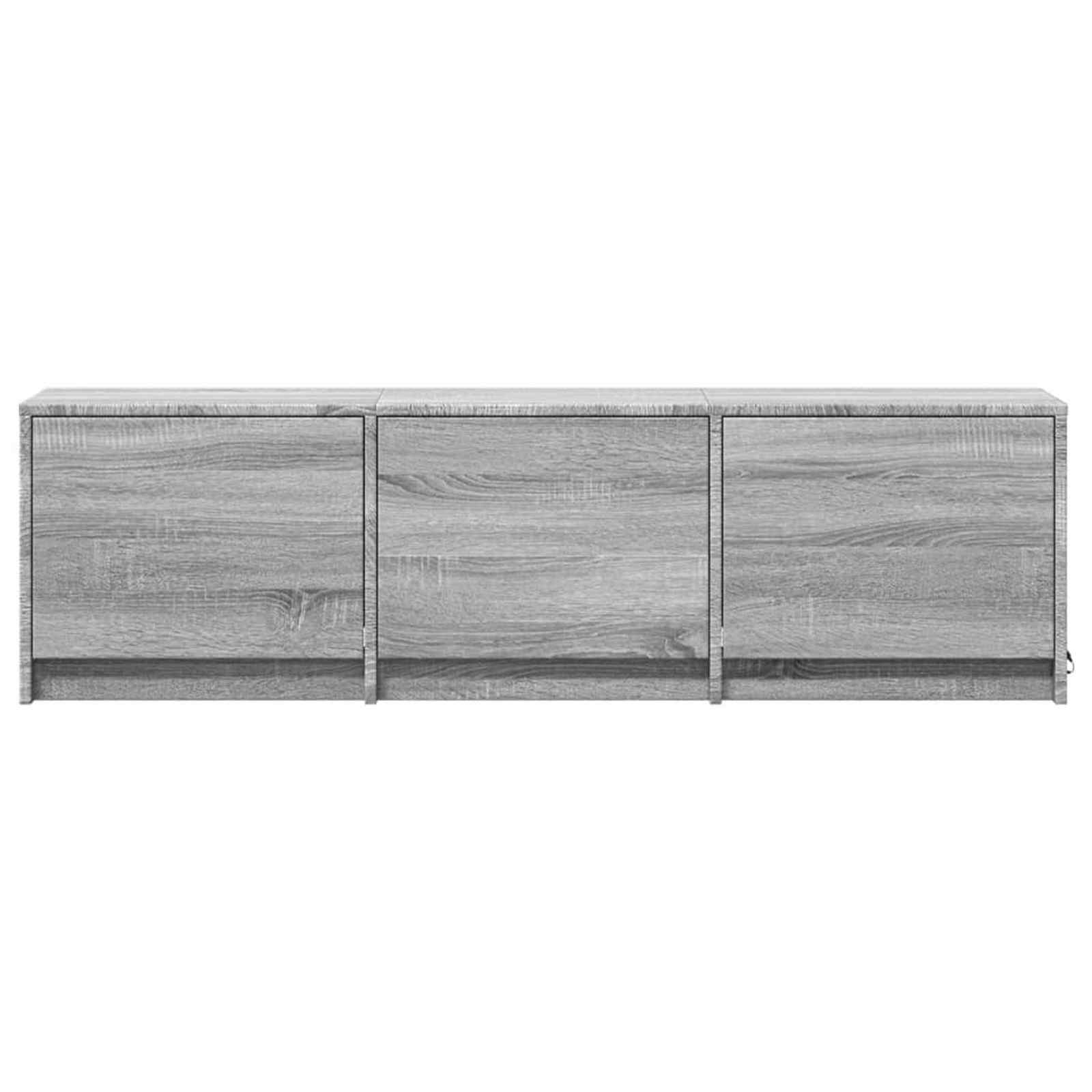 TV-Schränk mit LED Graues Sonoma 140 x 34 x 40 cm Holzwerkstoff