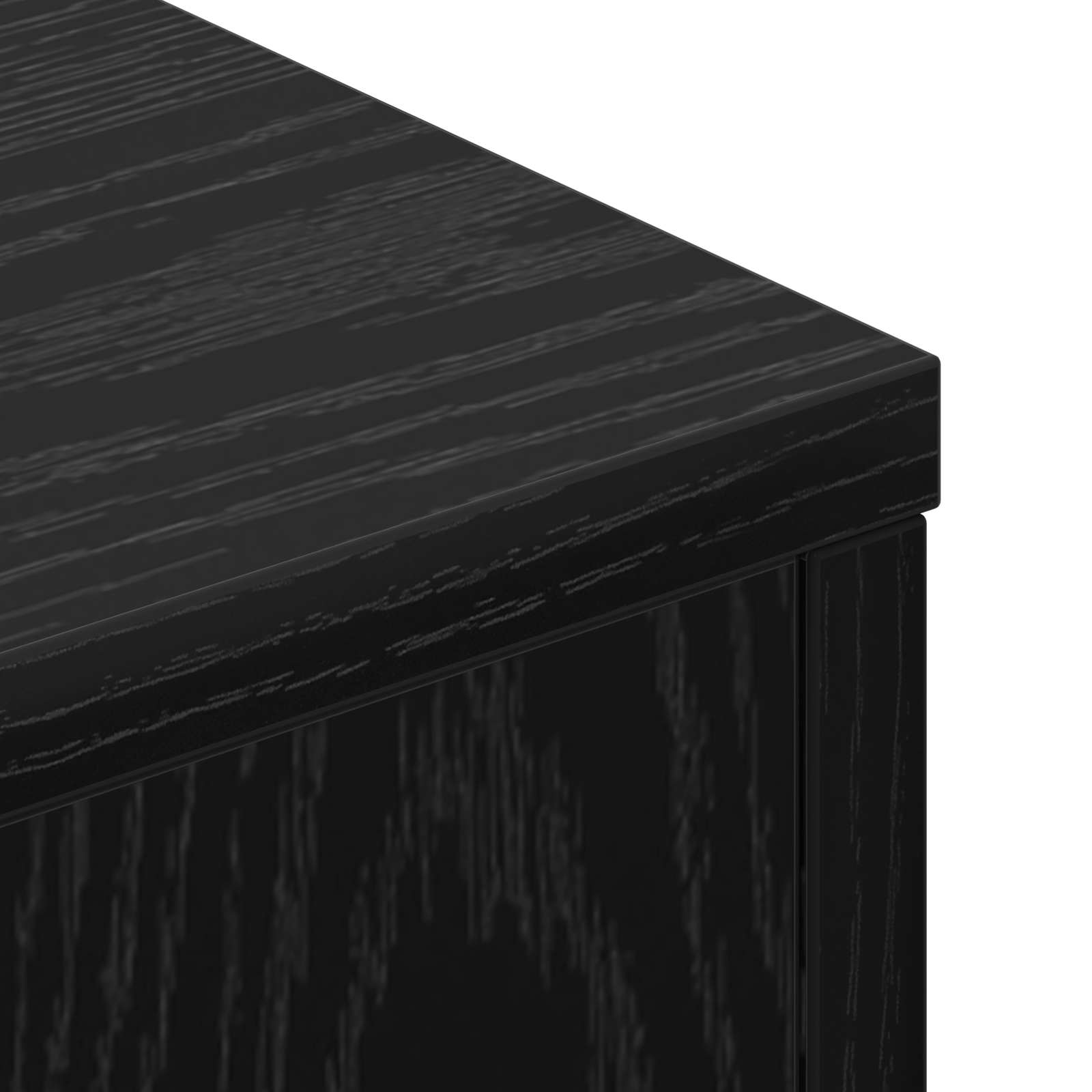 Kopfteil-Schrank mit LED Schwarze Eiche 140 x 16,5 x 103,5 cm