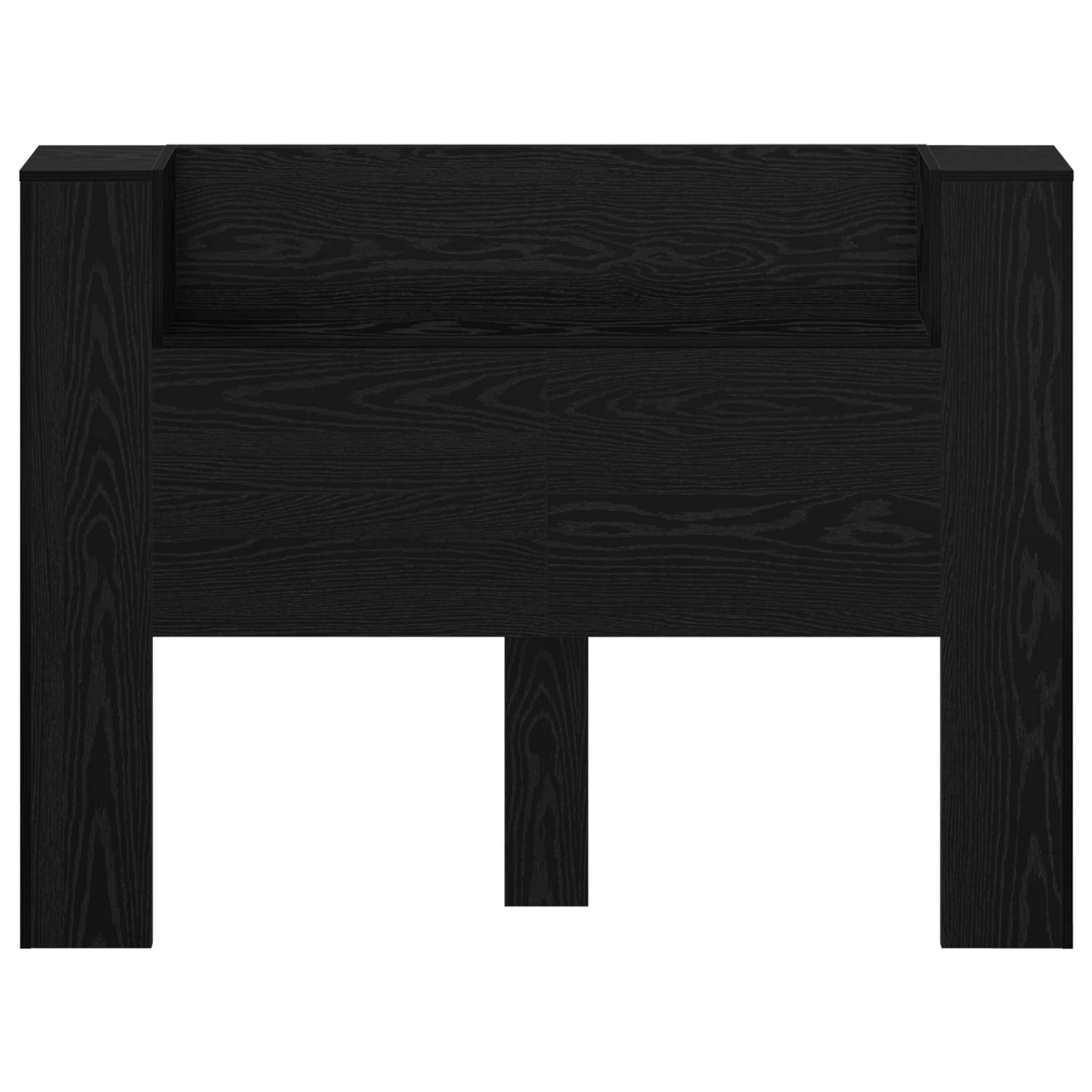 Kopfteil-Schrank mit LED Schwarze Eiche 140 x 16,5 x 103,5 cm