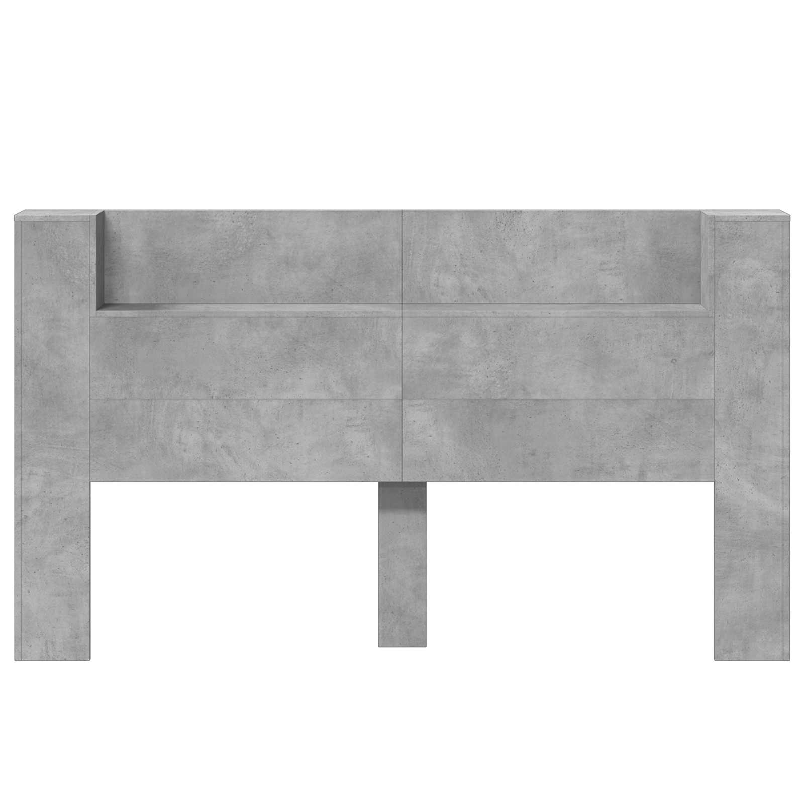 Kopfteil-Schrank mit LED mit Regal Beton 180 x 16,5 x 103,5 cm