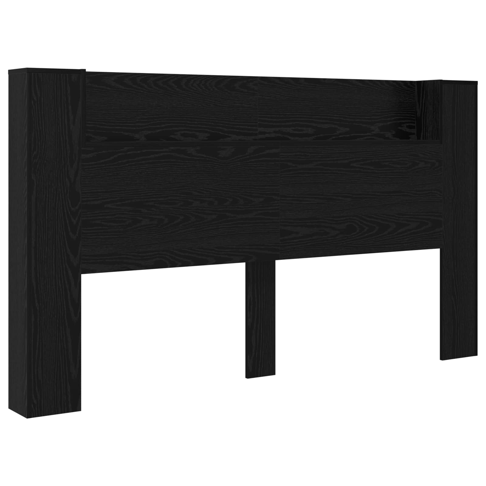 Kopfteil-Schrank mit LED Schwarze Eiche 180 x 16,5 x 103,5 cm