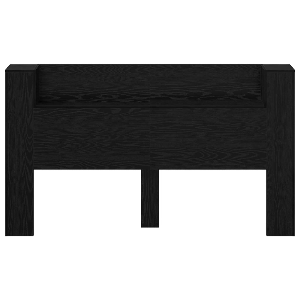 Kopfteil-Schrank mit LED Schwarze Eiche 180 x 16,5 x 103,5 cm