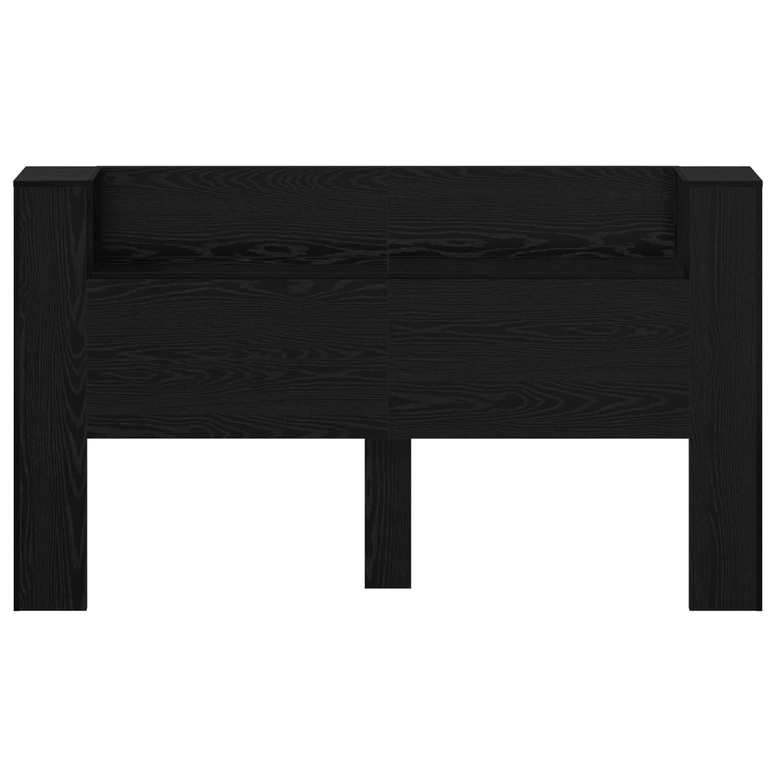 Kopfteil-Schrank mit LED Schwarze Eiche 180 x 16,5 x 103,5 cm