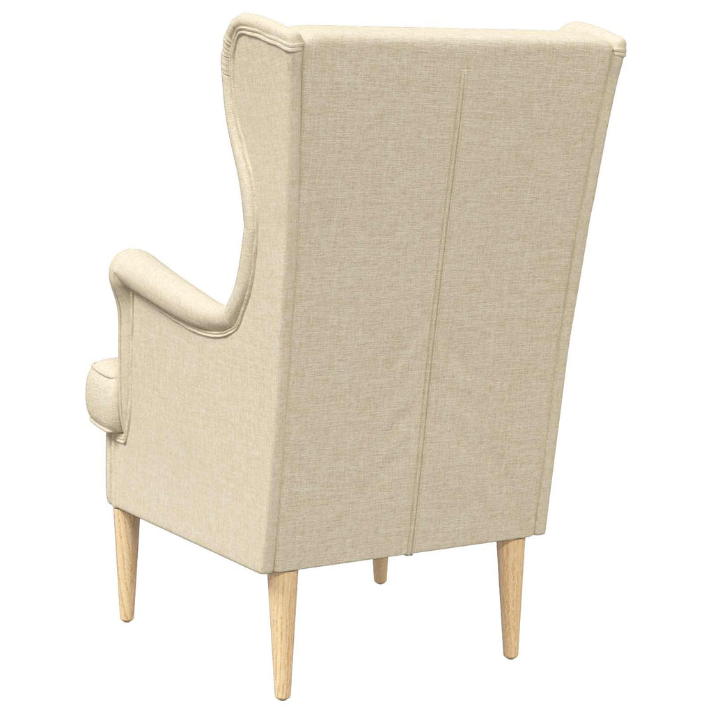 Sessel Creme Stoff
