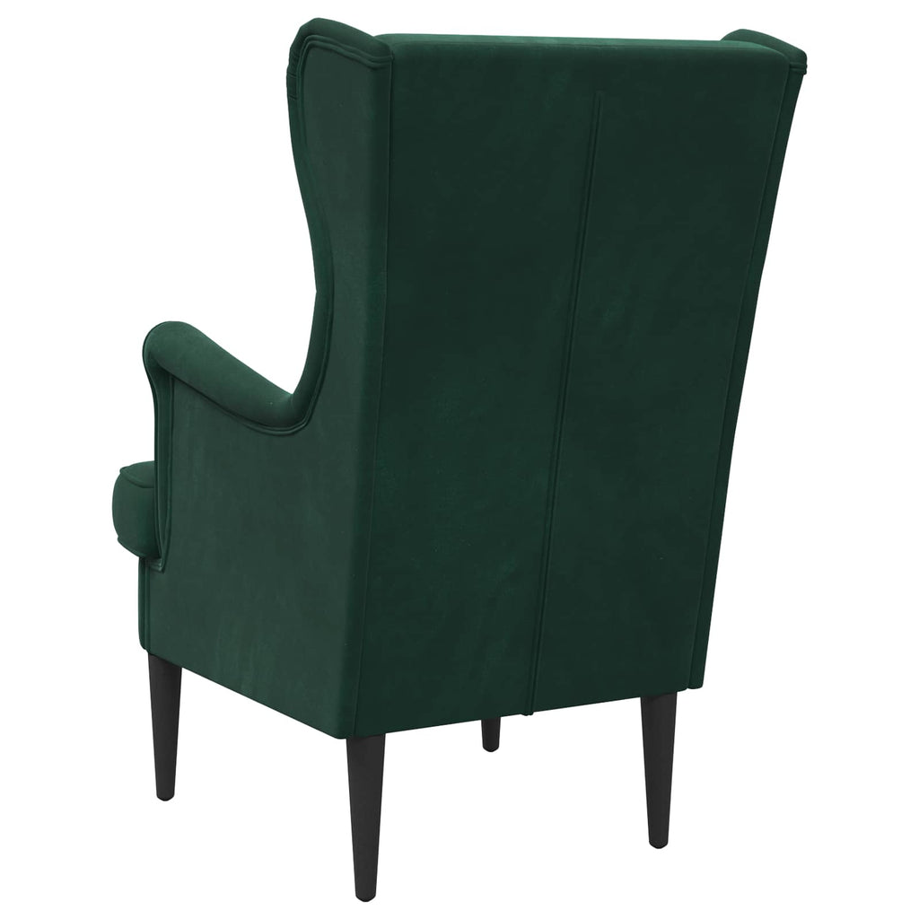 Sessel Dunkelgrün Samt