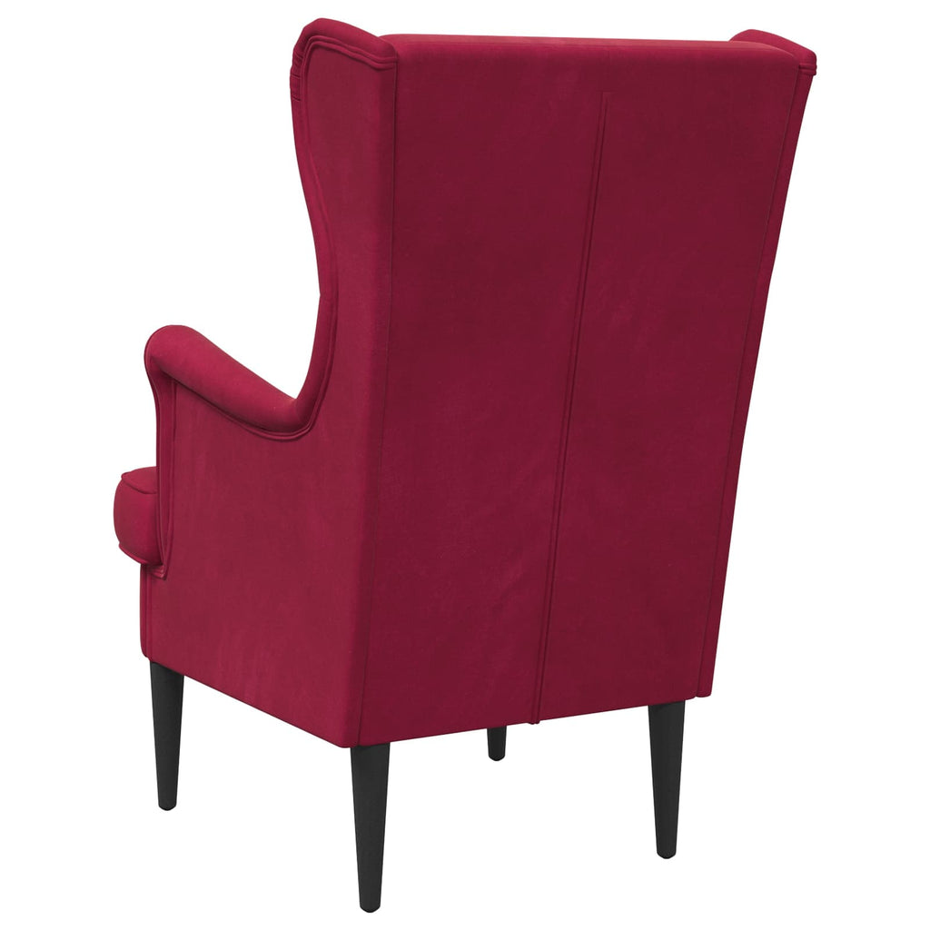 Sessel Weinrot Samt