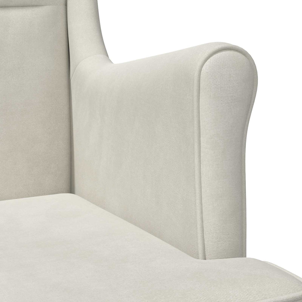 Sessel Creme Samt