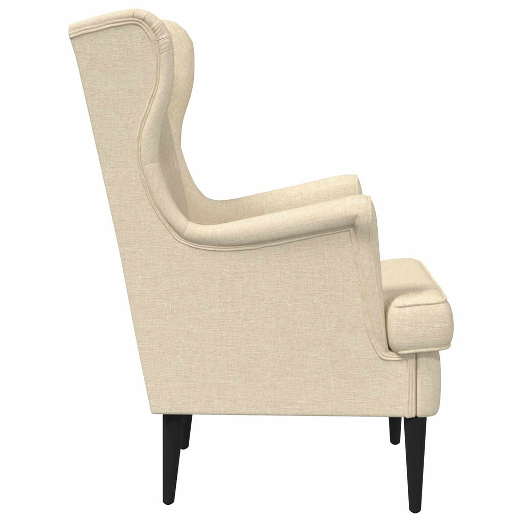 Sessel Creme Stoff