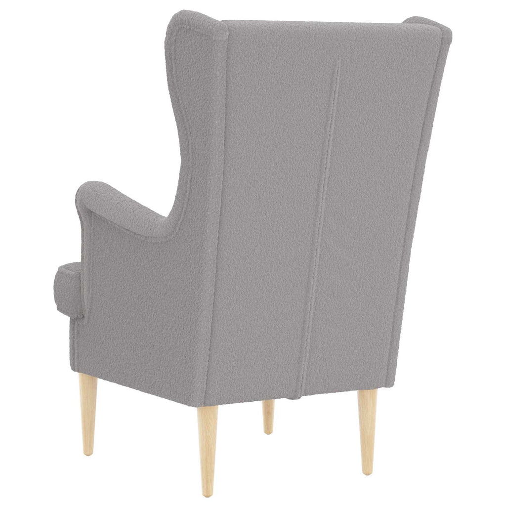 Sessel Hellgrau Bouclé