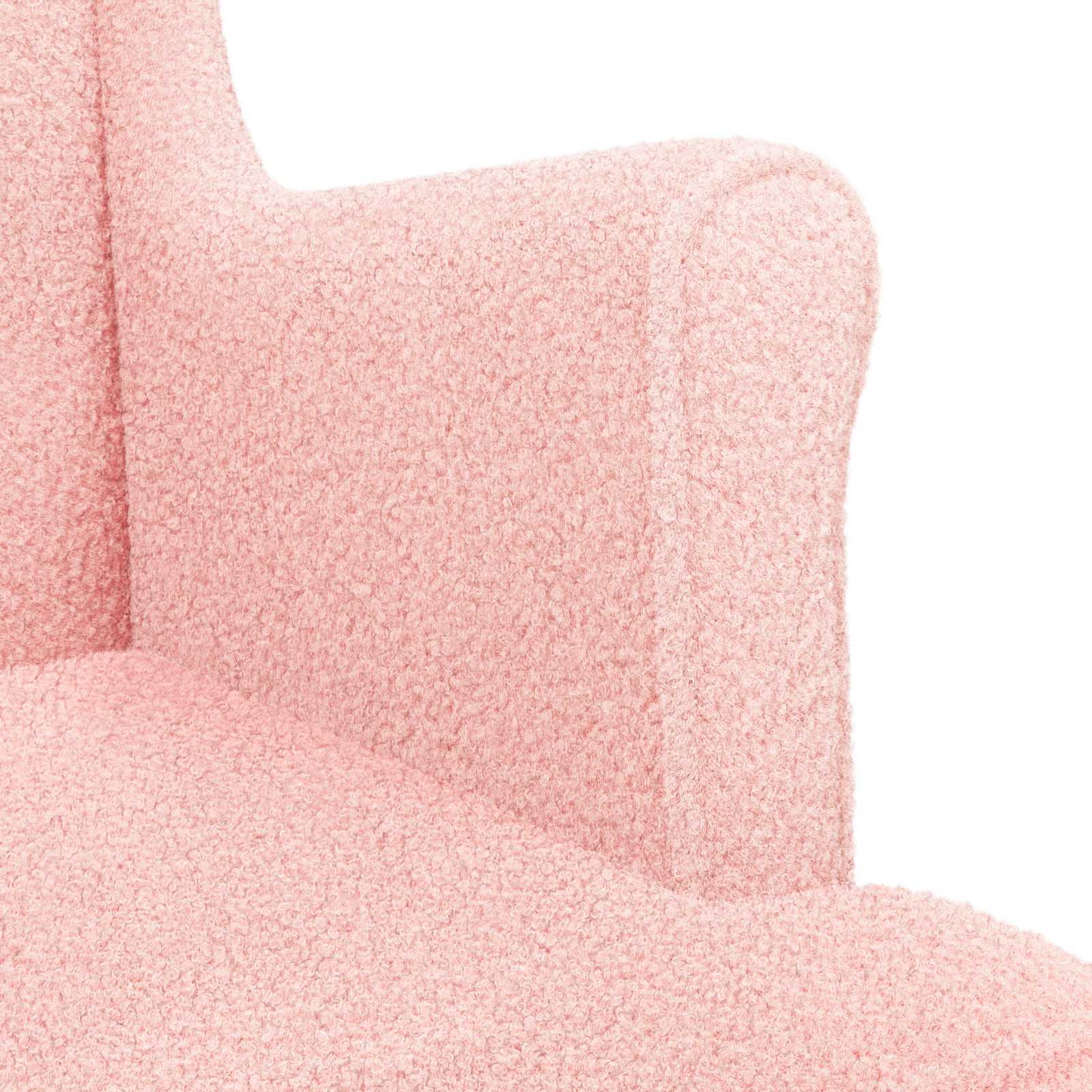 Sessel Rosa Bouclé
