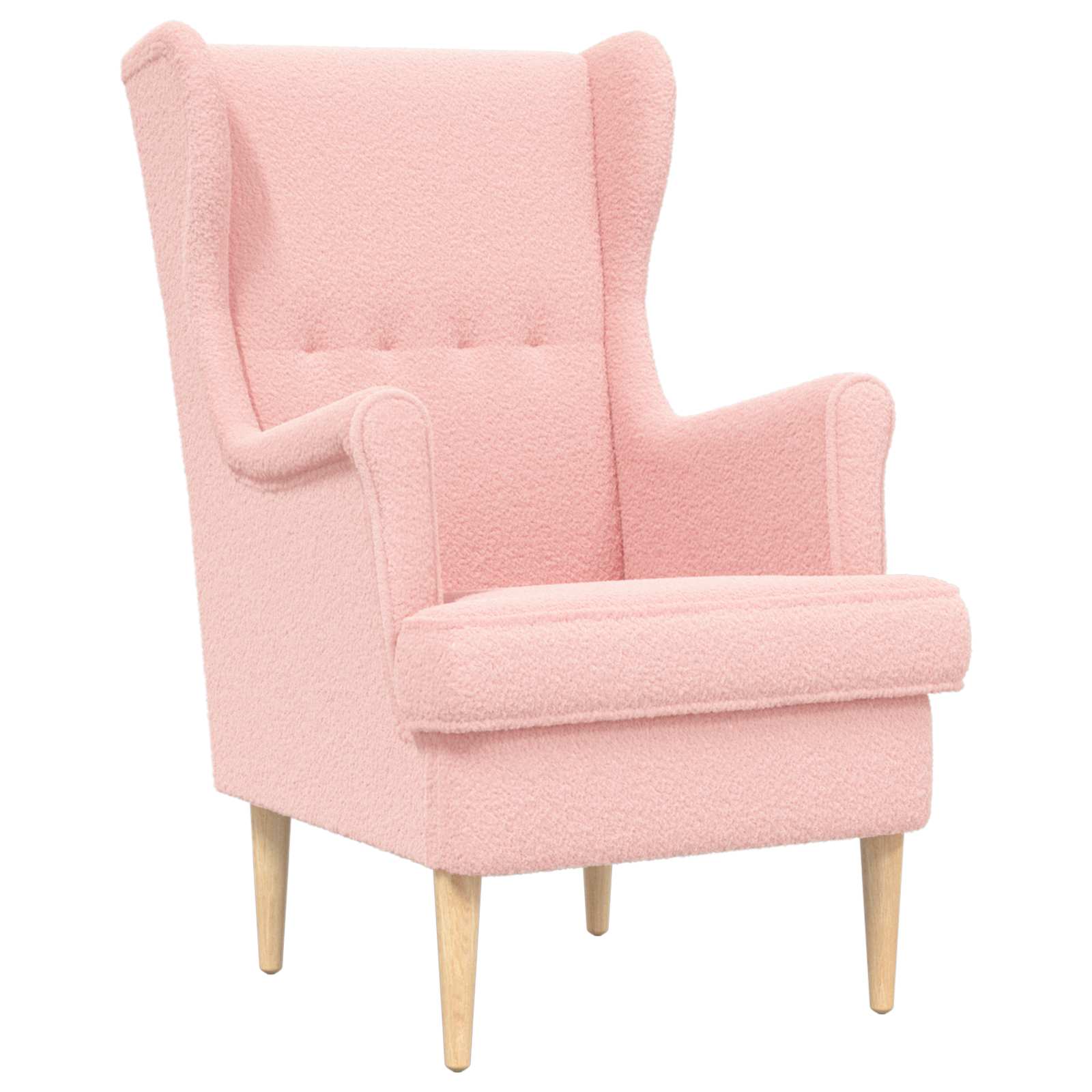 Sessel Rosa Bouclé