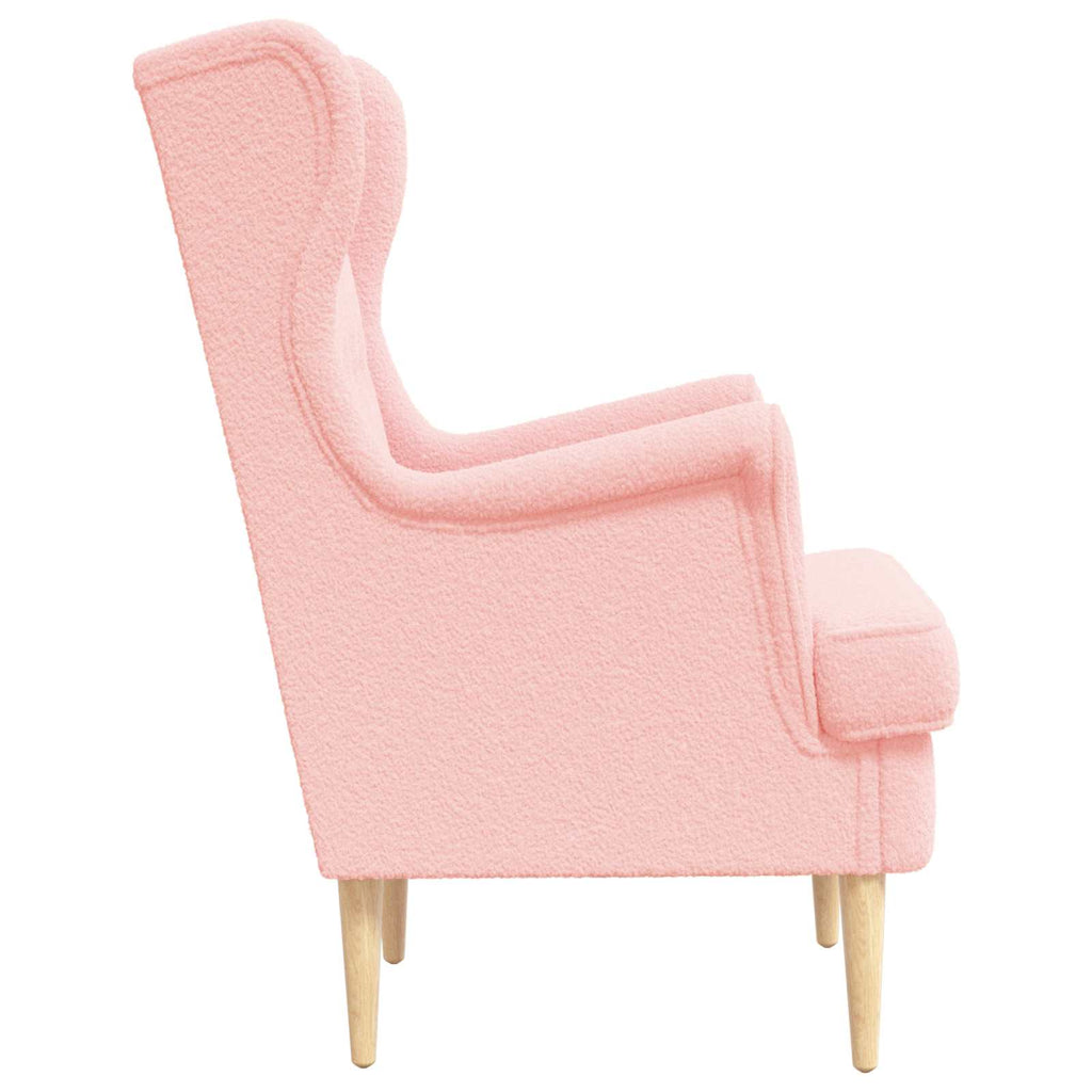 Sessel Rosa Bouclé