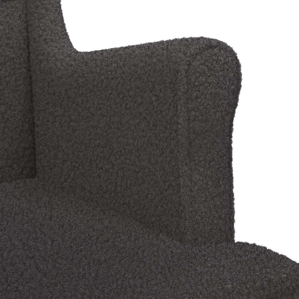 Sessel Dunkelgrau Bouclé