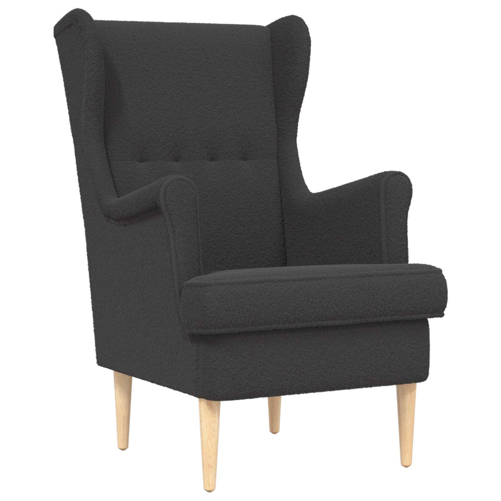 Sessel Dunkelgrau Bouclé