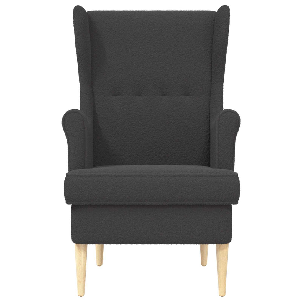 Sessel Dunkelgrau Bouclé