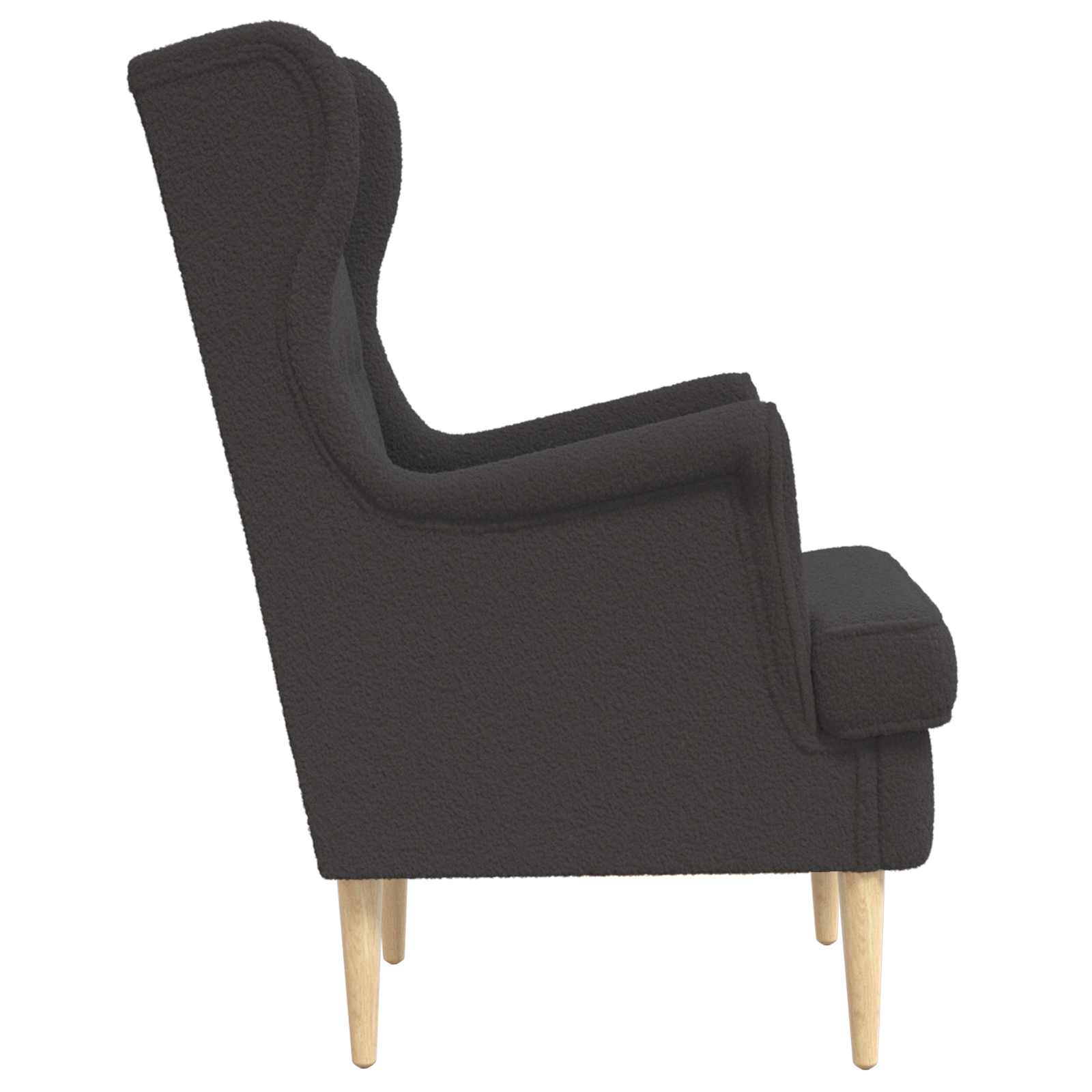 Sessel Dunkelgrau Bouclé