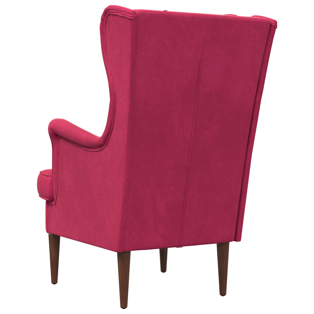 Sessel Weinrot Samt