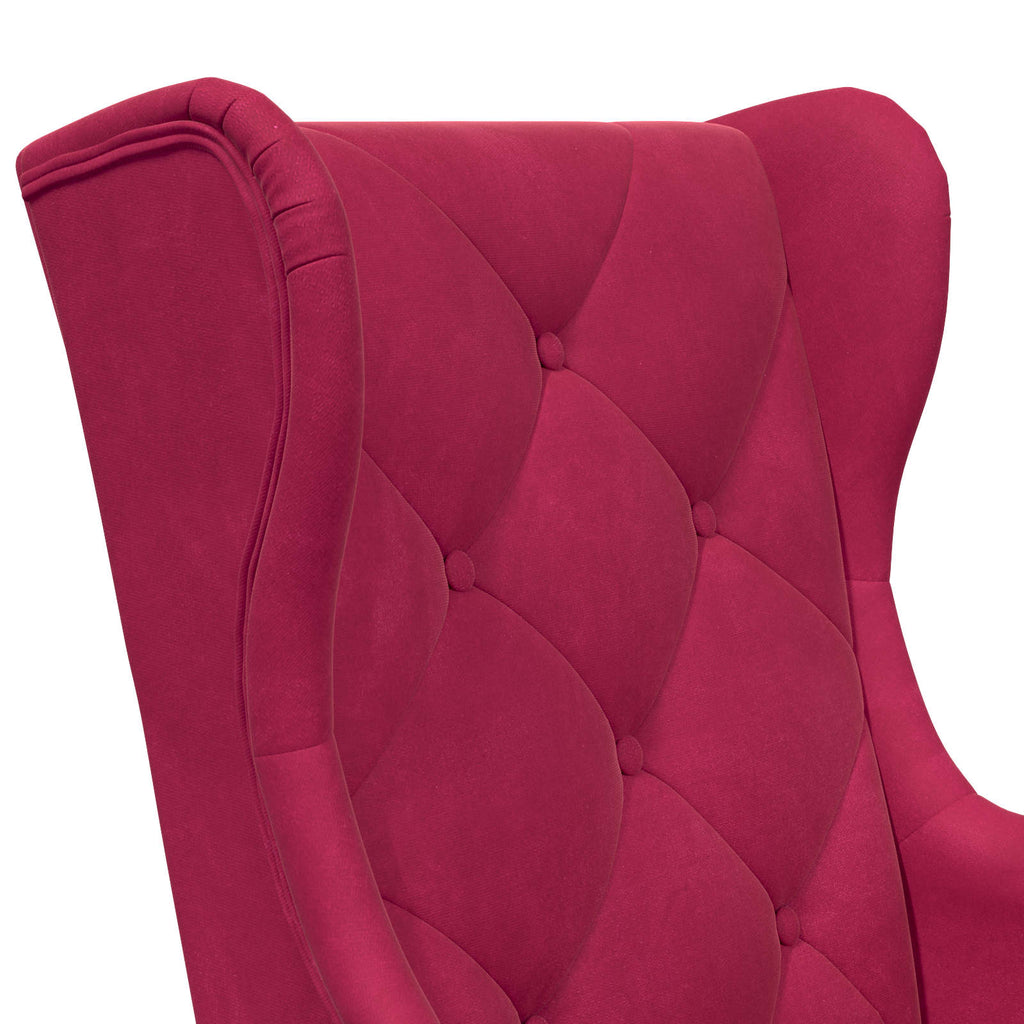 Sessel Weinrot Samt