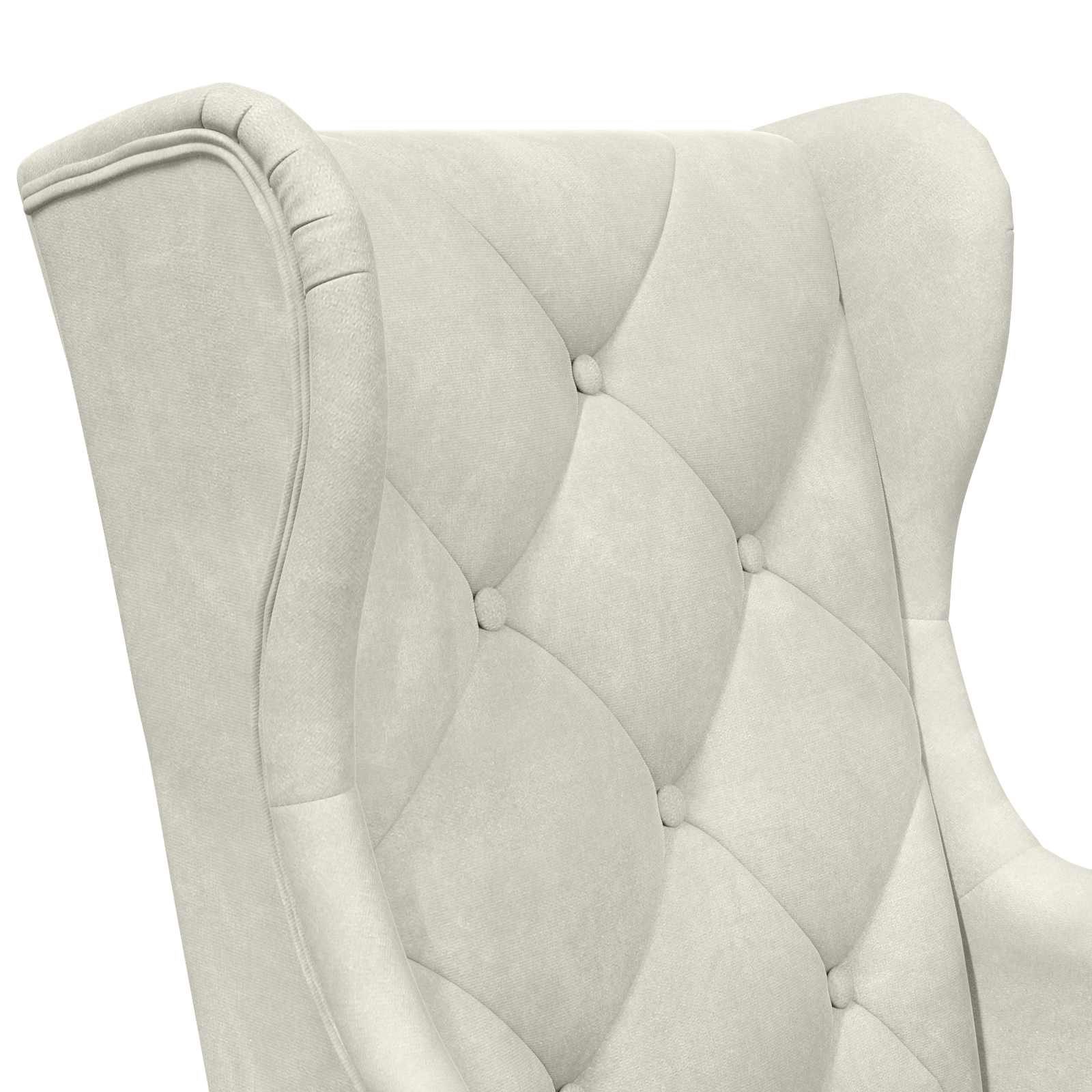 Sessel Creme Samt