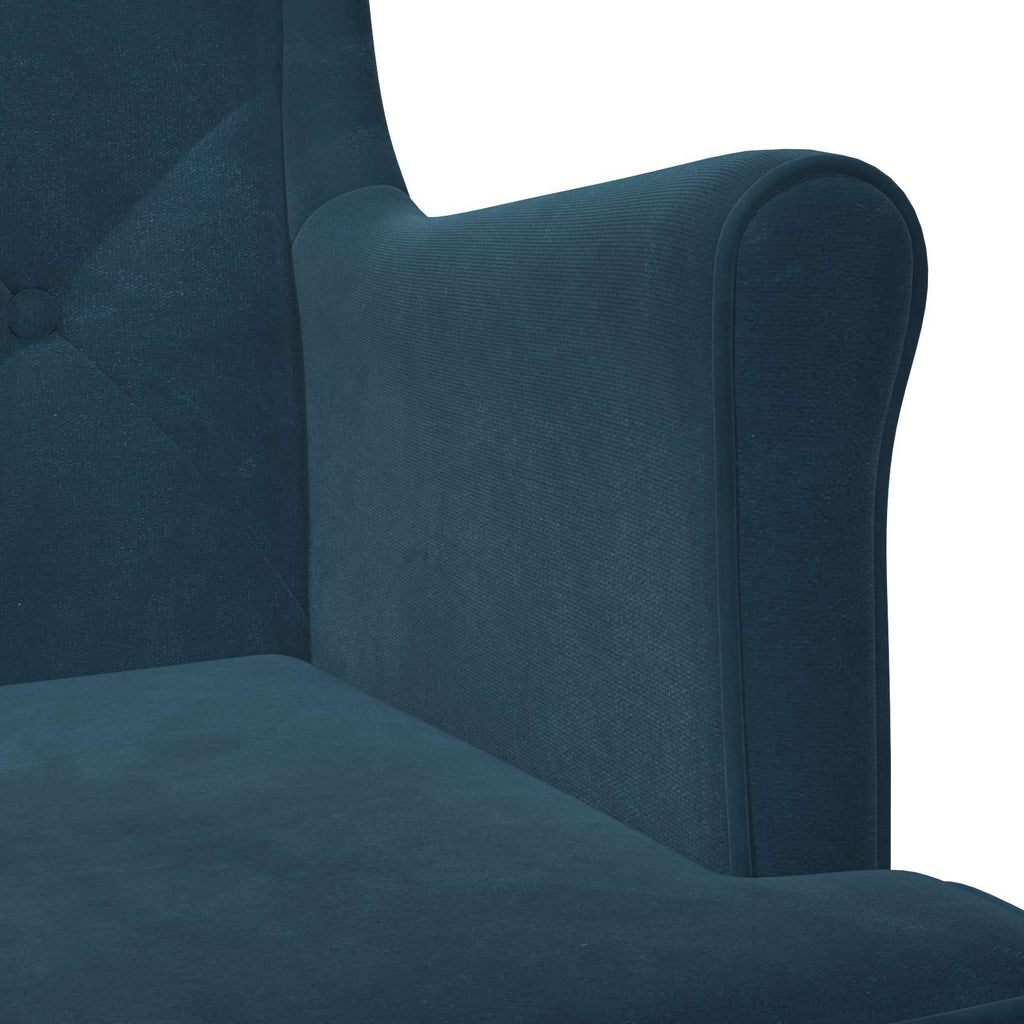 Sessel Blau Samt