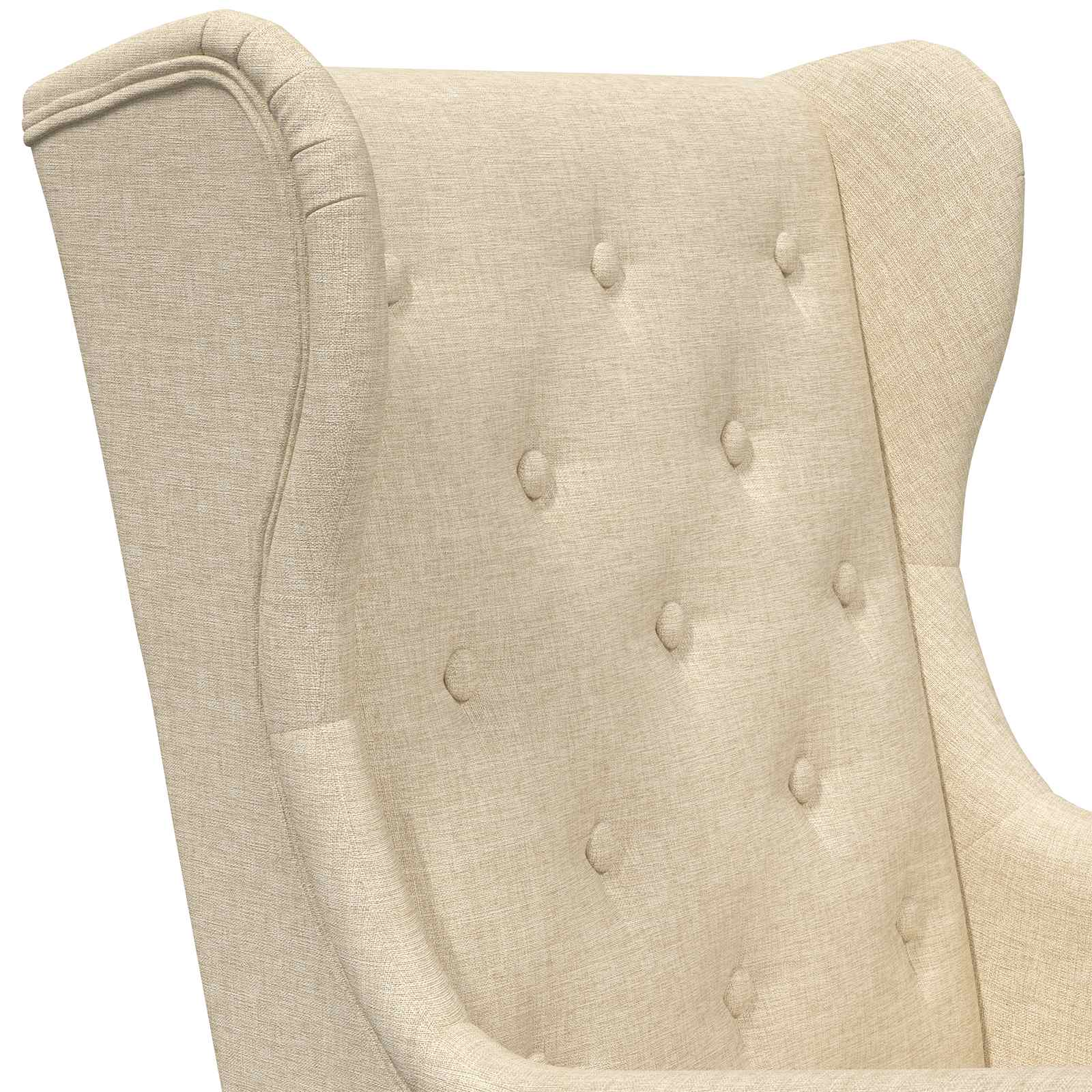 Sessel Creme Stoff