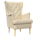 Sessel Creme Stoff
