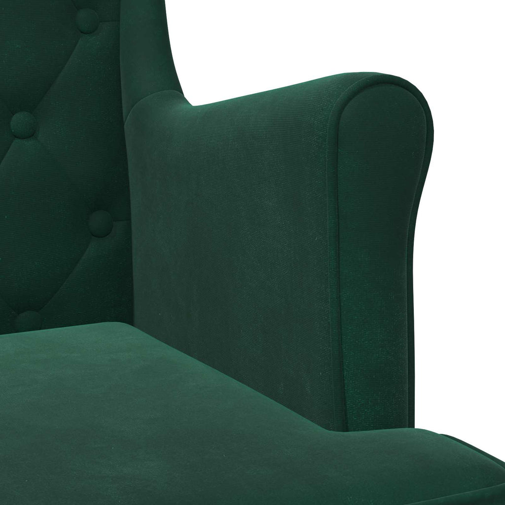 Sessel Dunkelgrün Samt