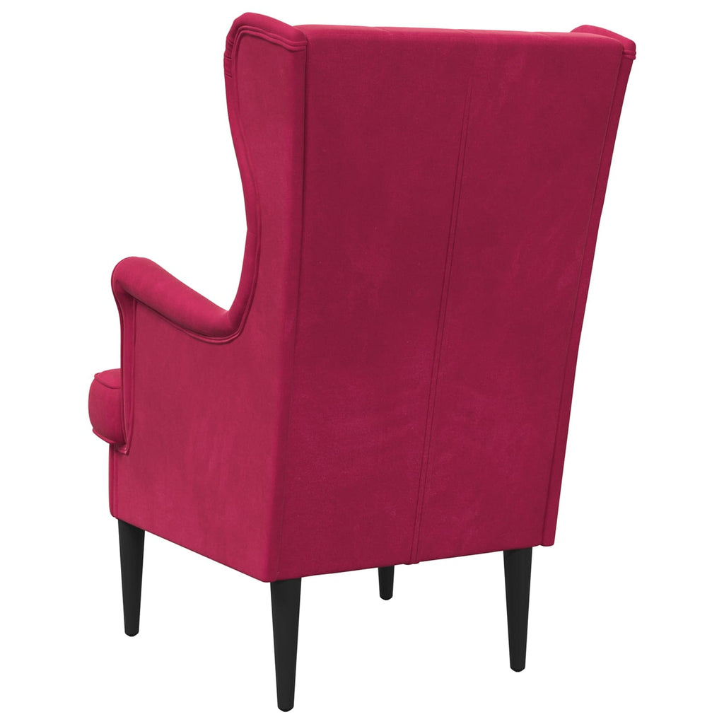Sessel Weinrot Samt