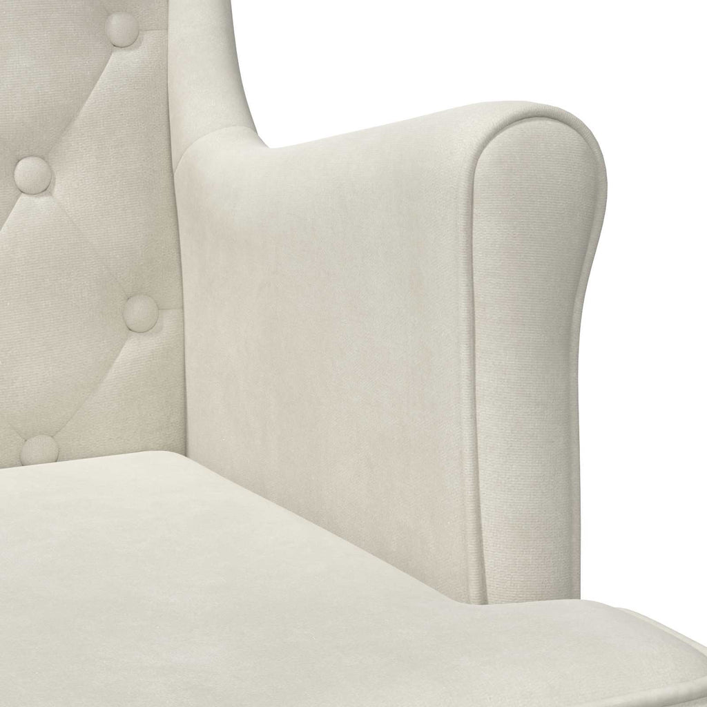 Sessel Creme Samt