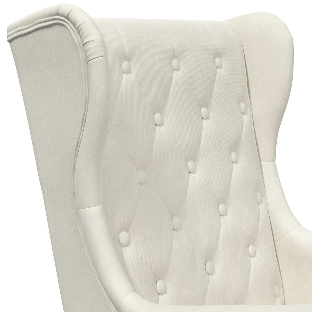 Sessel Creme Samt