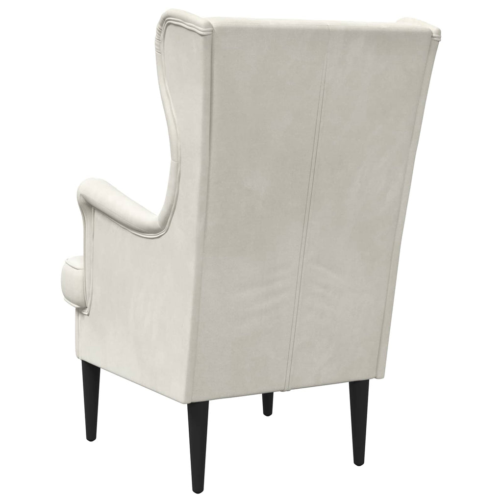 Sessel Creme Samt