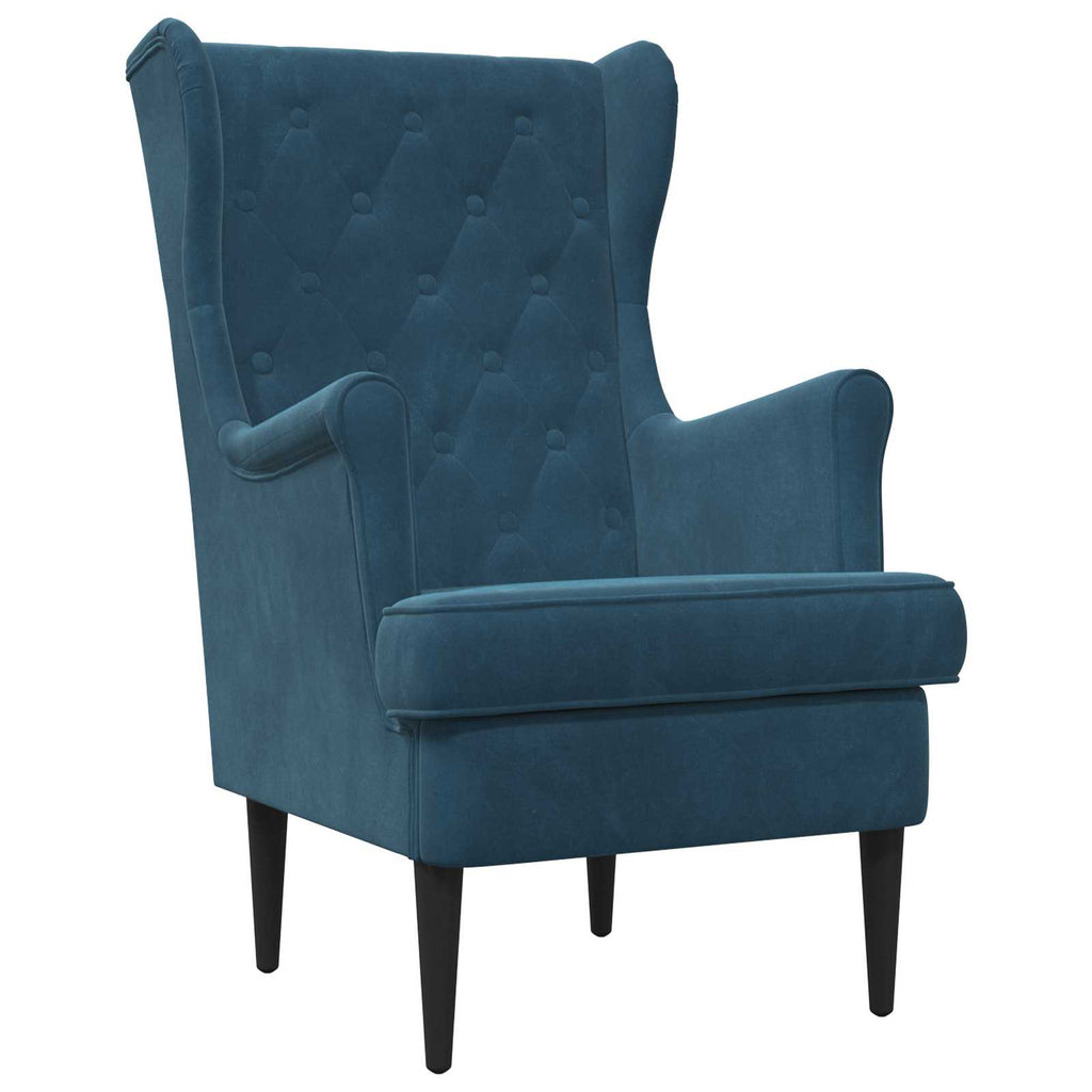 Sessel Blau Samt
