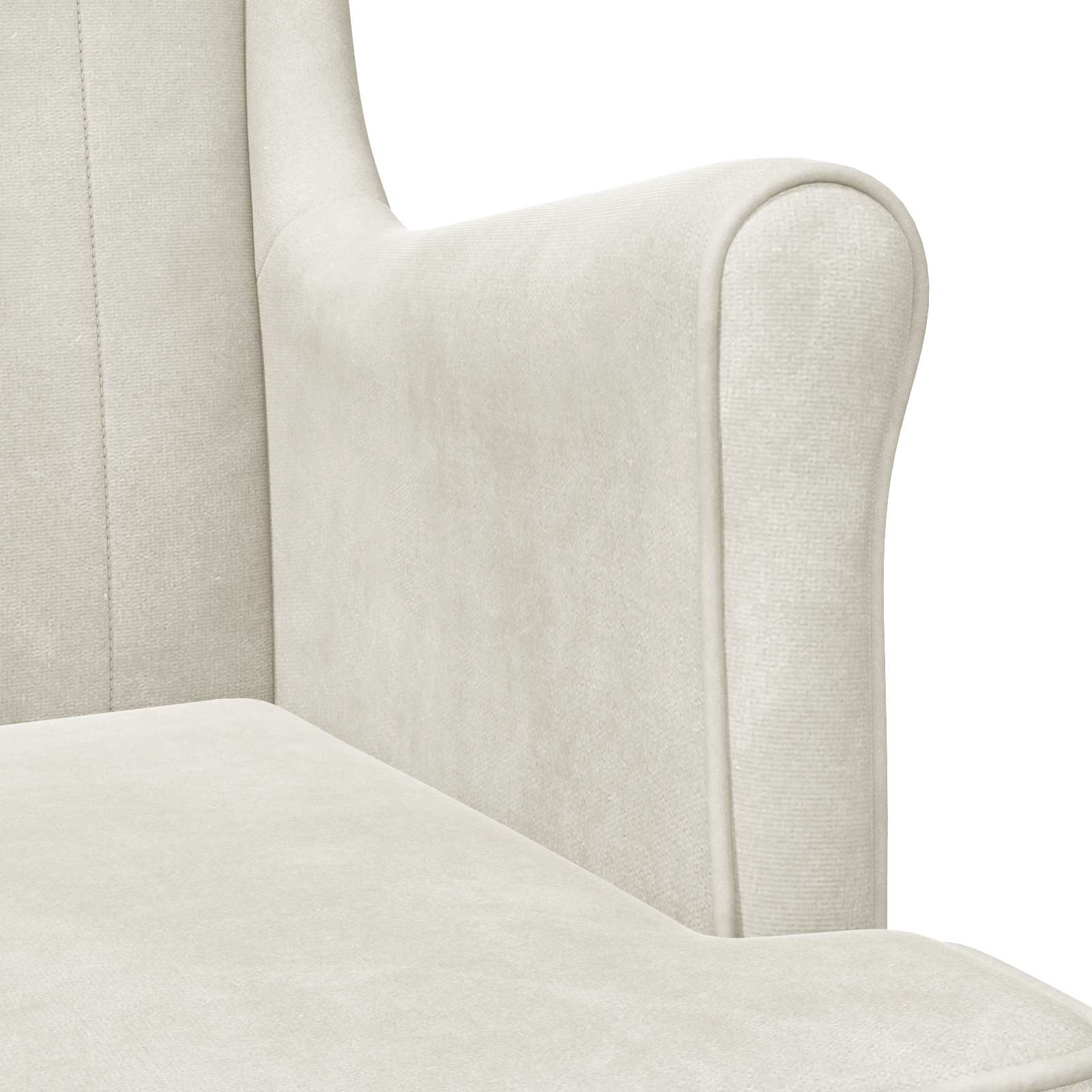 Sessel Creme Samt